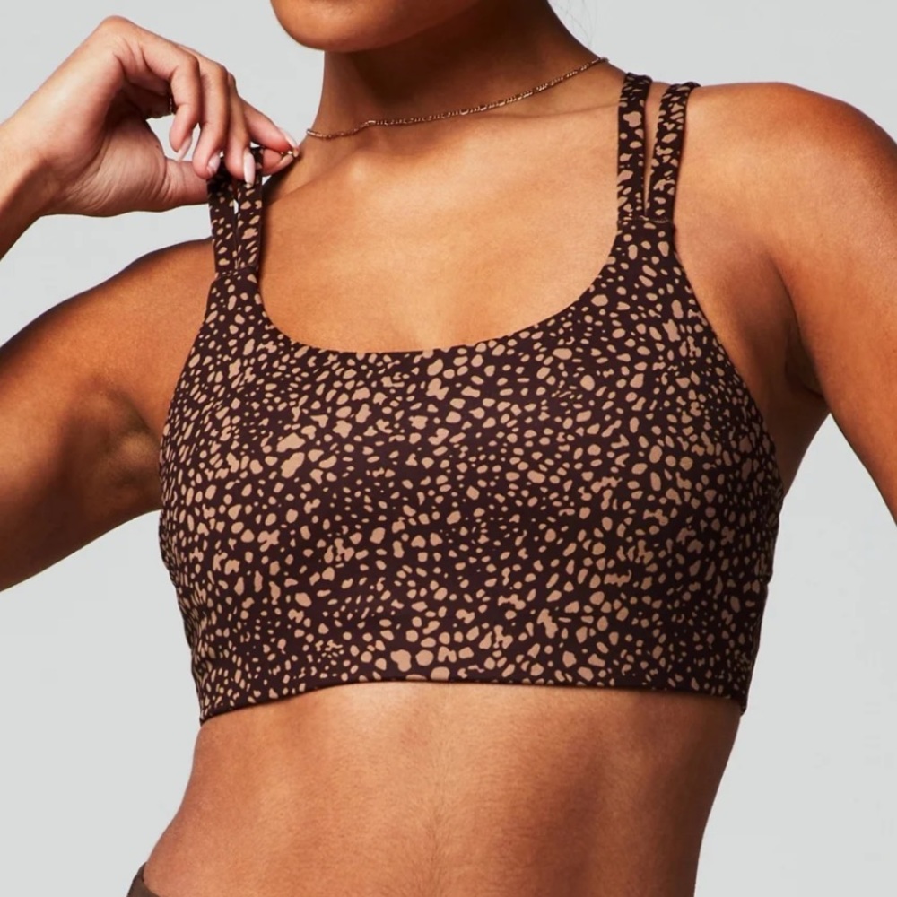 Principal Low Impact Bra Cacao spotted animal print